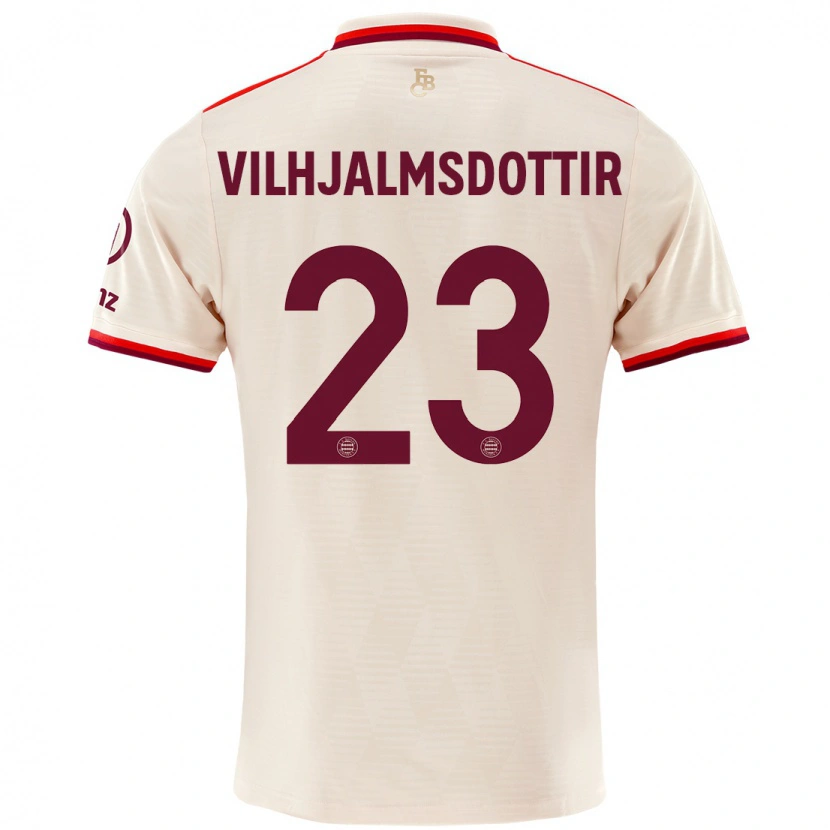 Danxen Dame Karolina Lea Vilhjalmsdottir #23 Sengetøy Tredje Sett Drakt Trøye 2024/25 Skjorter T-Skjorte