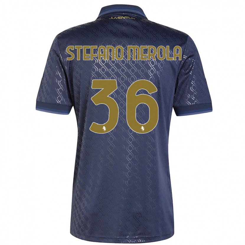 Danxen Dame Antonio Stefano Merola #36 Marineblå Tredje Sett Drakt Trøye 2024/25 Skjorter T-Skjorte