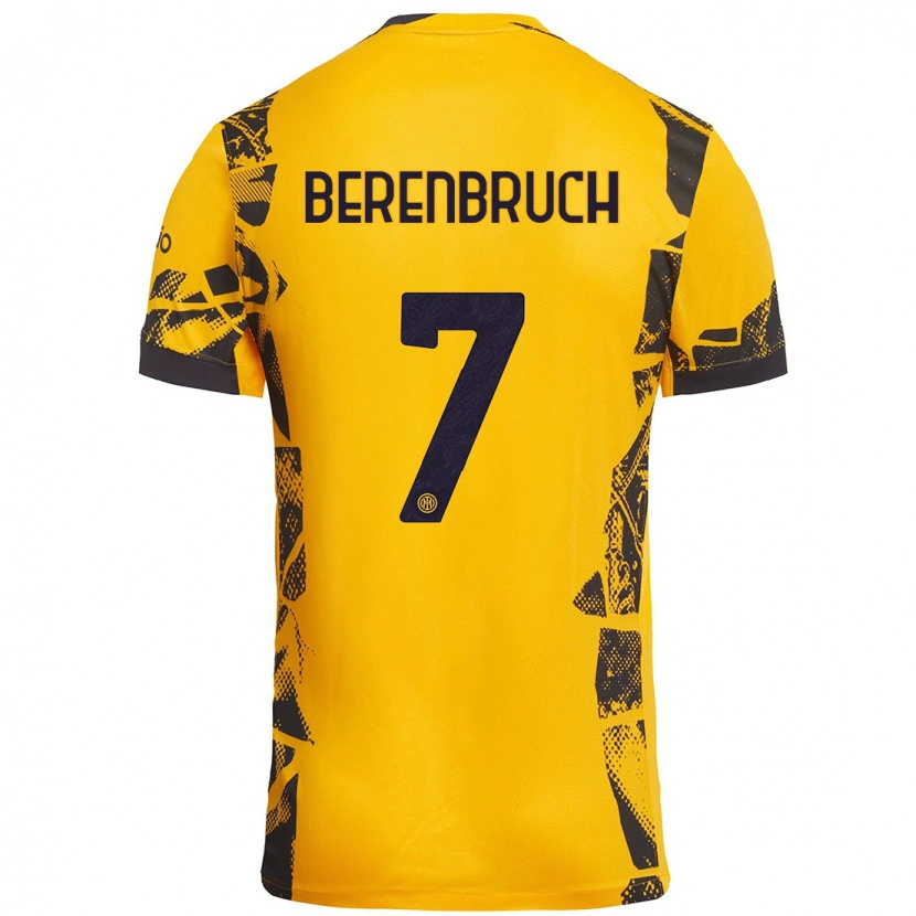 Danxen Dame Thomas Berenbruch #7 Gull Svart Tredje Sett Drakt Trøye 2024/25 Skjorter T-Skjorte