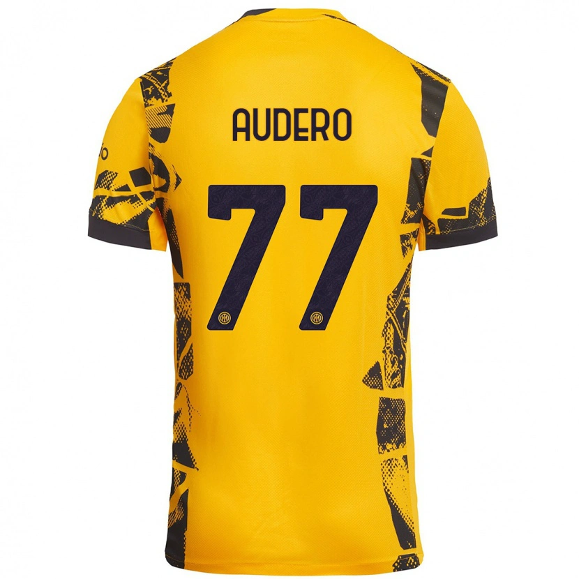 Danxen Dame Emil Audero #77 Gull Svart Tredje Sett Drakt Trøye 2024/25 Skjorter T-Skjorte