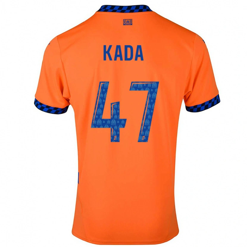 Danxen Dame Joakim Kada #47 Oransje Mørkeblå Tredje Sett Drakt Trøye 2024/25 Skjorter T-Skjorte