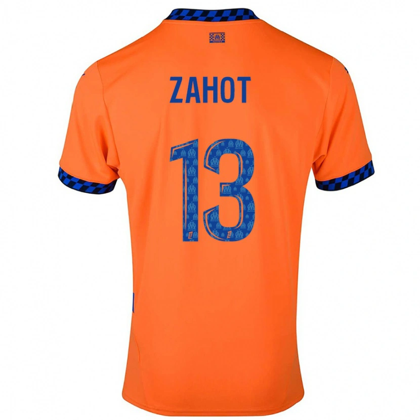 Danxen Dame Sarah Zahot #13 Oransje Mørkeblå Tredje Sett Drakt Trøye 2024/25 Skjorter T-Skjorte