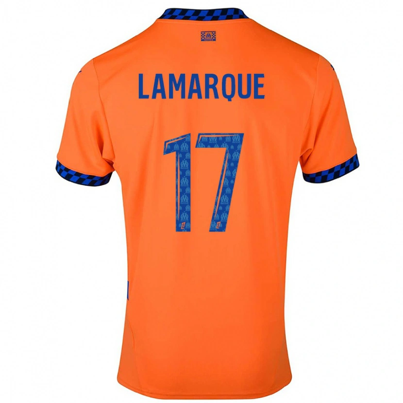 Danxen Dame Alais Lamarque #17 Oransje Mørkeblå Tredje Sett Drakt Trøye 2024/25 Skjorter T-Skjorte