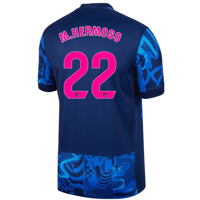 Danxen Dame Mario Hermoso #22 Kongeblå Tredje Sett Drakt Trøye 2024/25 Skjorter T-Skjorte