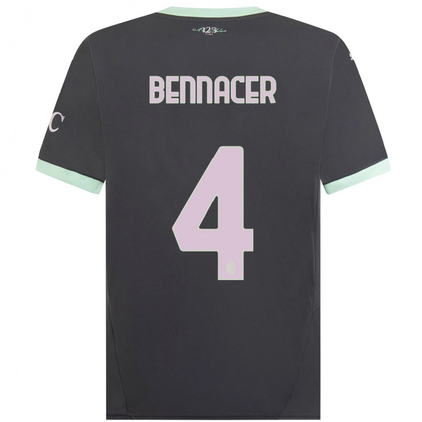 Danxen Dame Ismaël Bennacer #4 Grå Tredje Sett Drakt Trøye 2024/25 Skjorter T-Skjorte