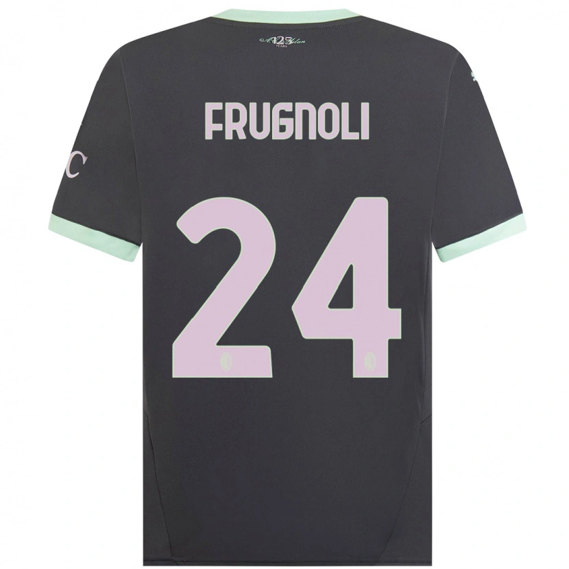 Danxen Dame Leonardo Frugnoli #24 Grå Tredje Sett Drakt Trøye 2024/25 Skjorter T-Skjorte