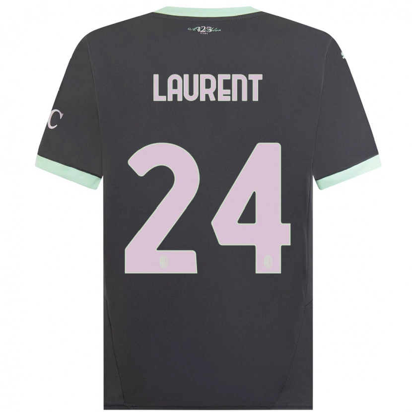 Danxen Dame Emelyne Laurent #24 Grå Tredje Sett Drakt Trøye 2024/25 Skjorter T-Skjorte