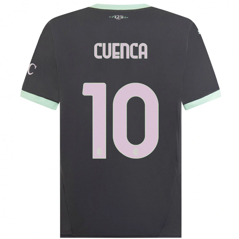 Danxen Dame Hugo Cuenca #10 Grå Tredje Sett Drakt Trøye 2024/25 Skjorter T-Skjorte