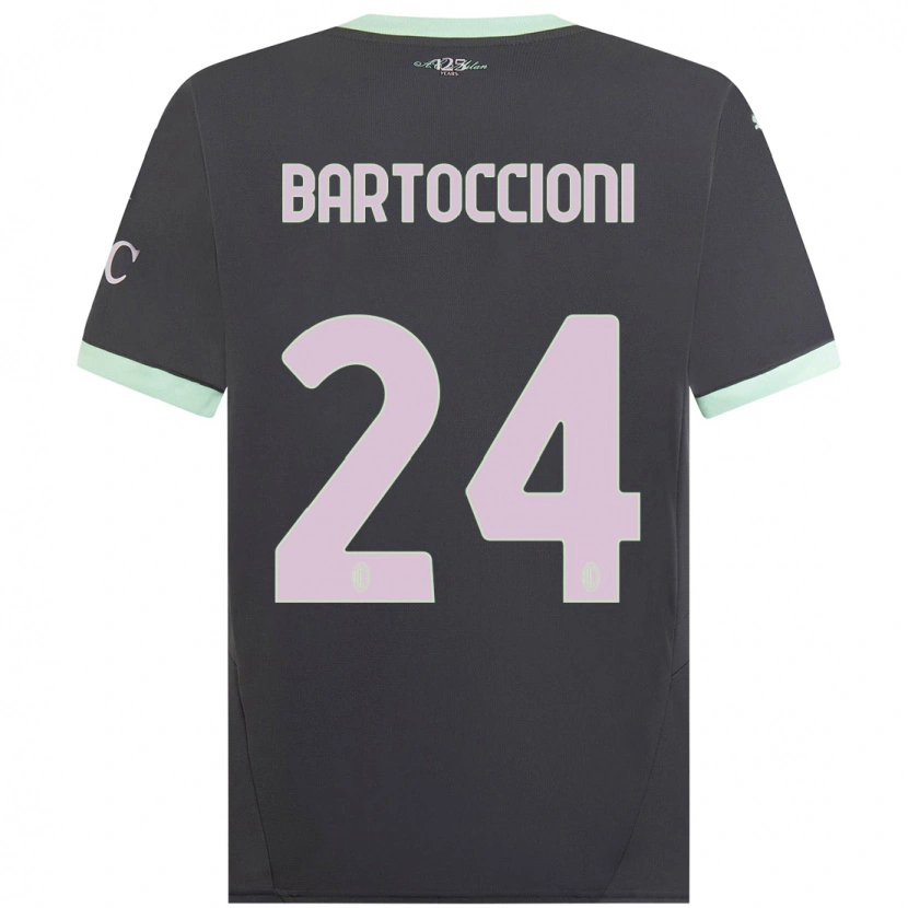 Danxen Dame Andrea Bartoccioni #24 Grå Tredje Sett Drakt Trøye 2024/25 Skjorter T-Skjorte