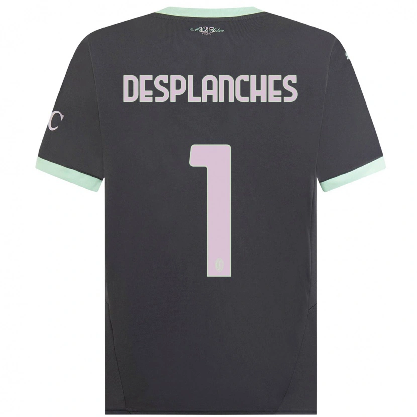Danxen Dame Sebastiano Desplanches #1 Grå Tredje Sett Drakt Trøye 2024/25 Skjorter T-Skjorte