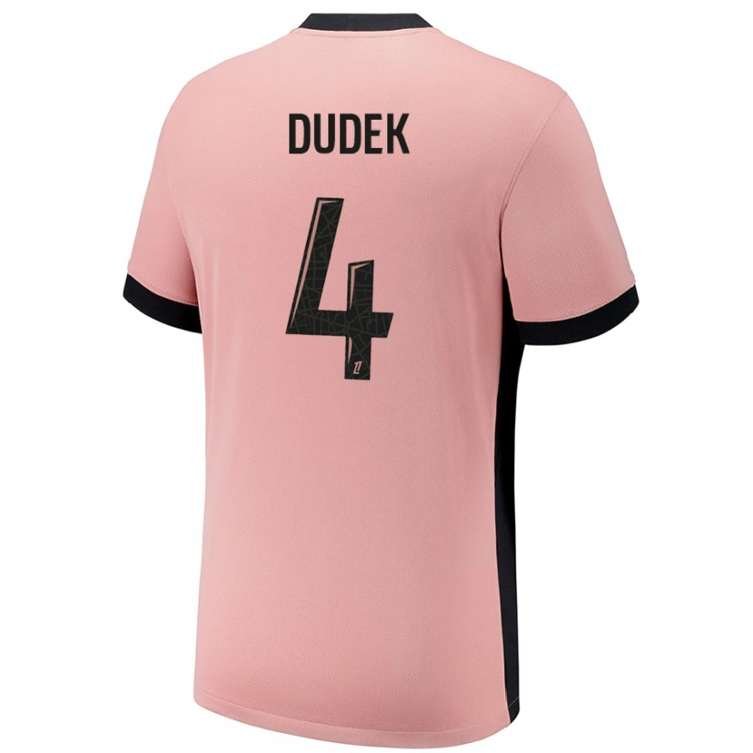 Danxen Dame Paulina Dudek #4 Rust Rosa Tredje Sett Drakt Trøye 2024/25 Skjorter T-Skjorte