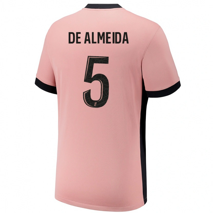 Danxen Dame Élisa De Almeida #5 Rust Rosa Tredje Sett Drakt Trøye 2024/25 Skjorter T-Skjorte