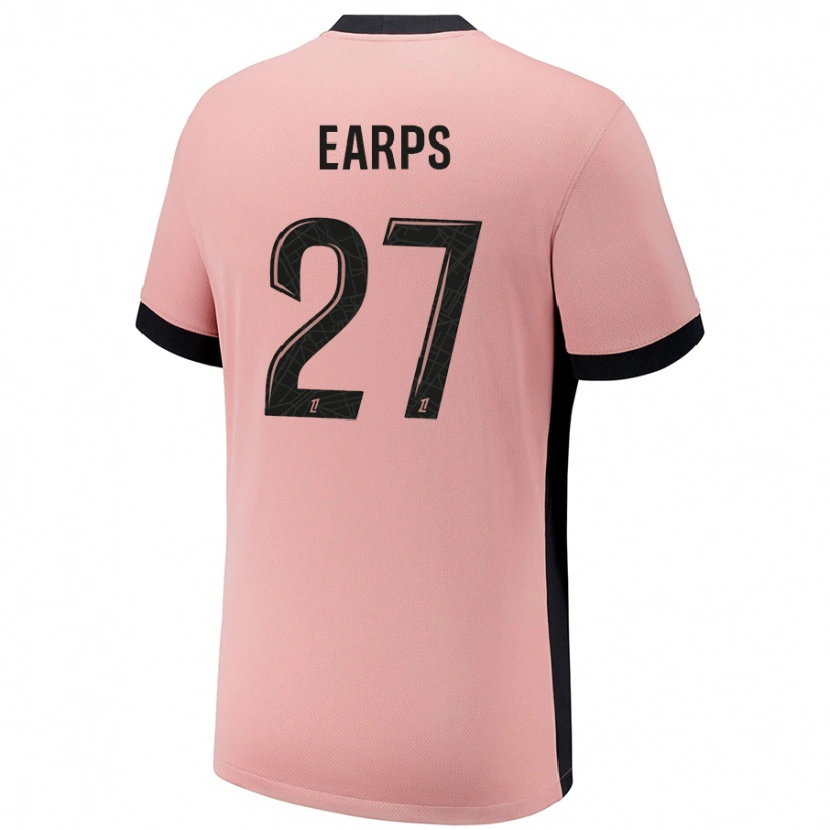 Danxen Dame Mary Earps #27 Rust Rosa Tredje Sett Drakt Trøye 2024/25 Skjorter T-Skjorte