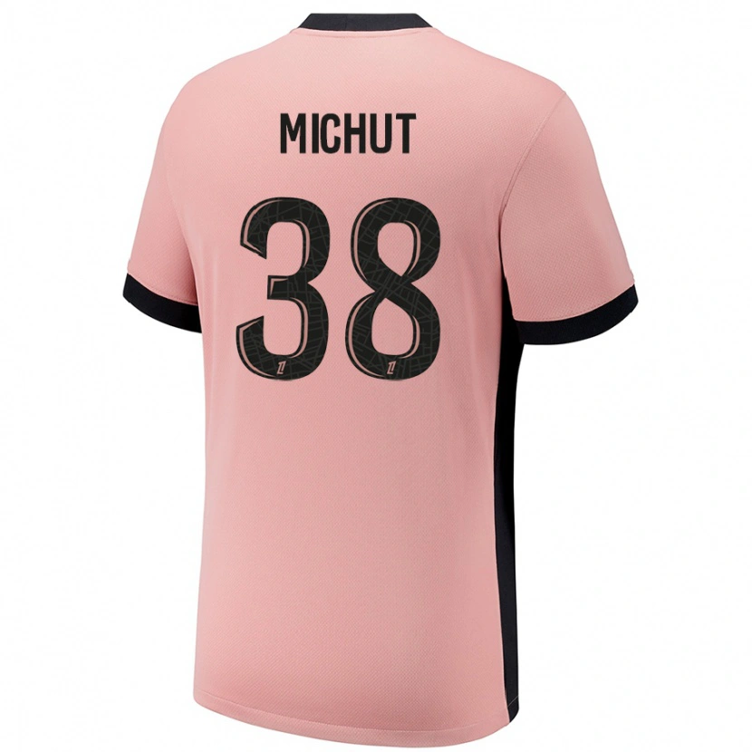 Danxen Dame Edouard Michut #38 Rust Rosa Tredje Sett Drakt Trøye 2024/25 Skjorter T-Skjorte