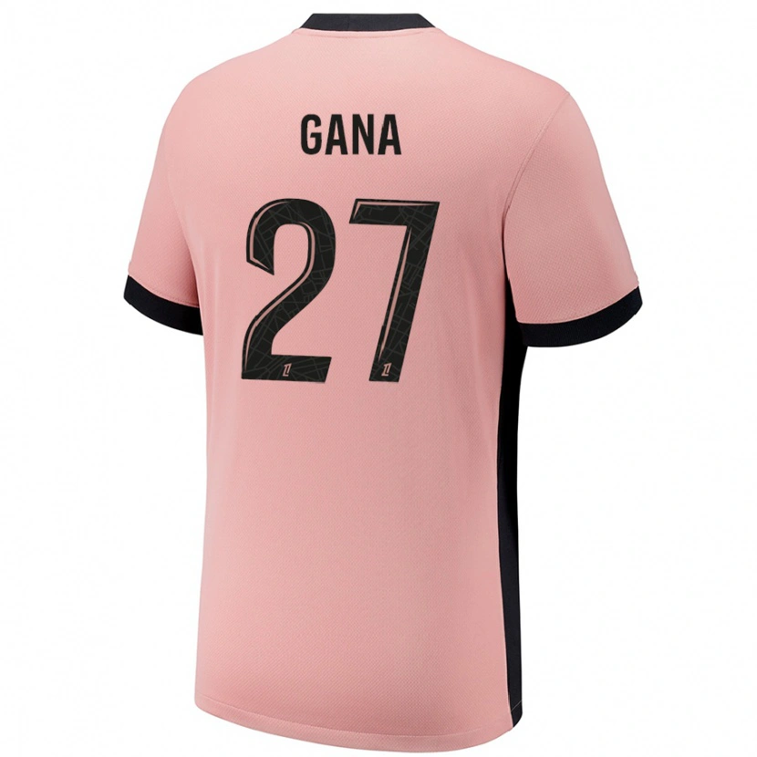 Danxen Dame Idrissa Gana Gueye #27 Rust Rosa Tredje Sett Drakt Trøye 2024/25 Skjorter T-Skjorte