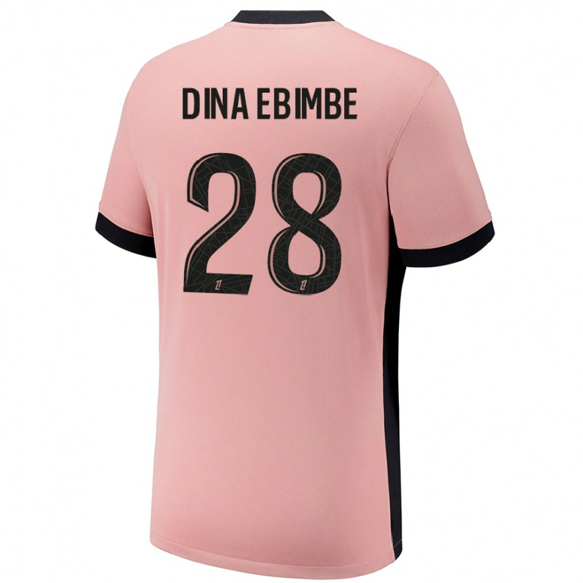 Danxen Dame Eric Junior Dina Ebimbe #28 Rust Rosa Tredje Sett Drakt Trøye 2024/25 Skjorter T-Skjorte