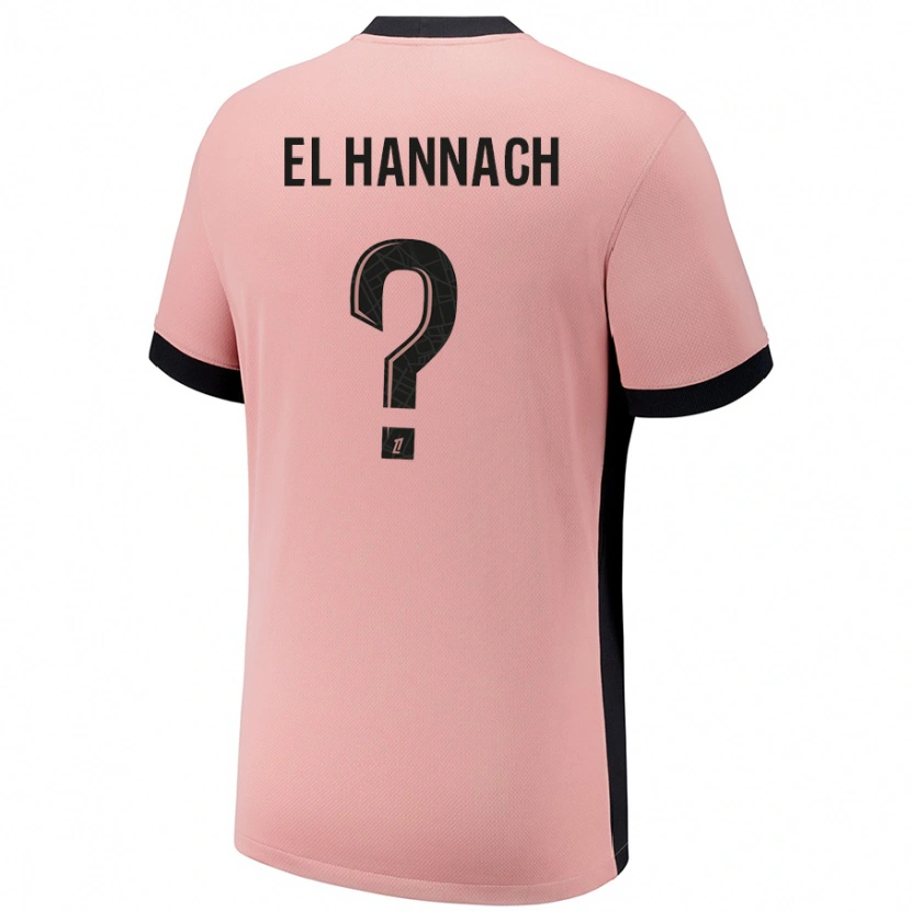 Danxen Dame Younes El Hannach #0 Rust Rosa Tredje Sett Drakt Trøye 2024/25 Skjorter T-Skjorte