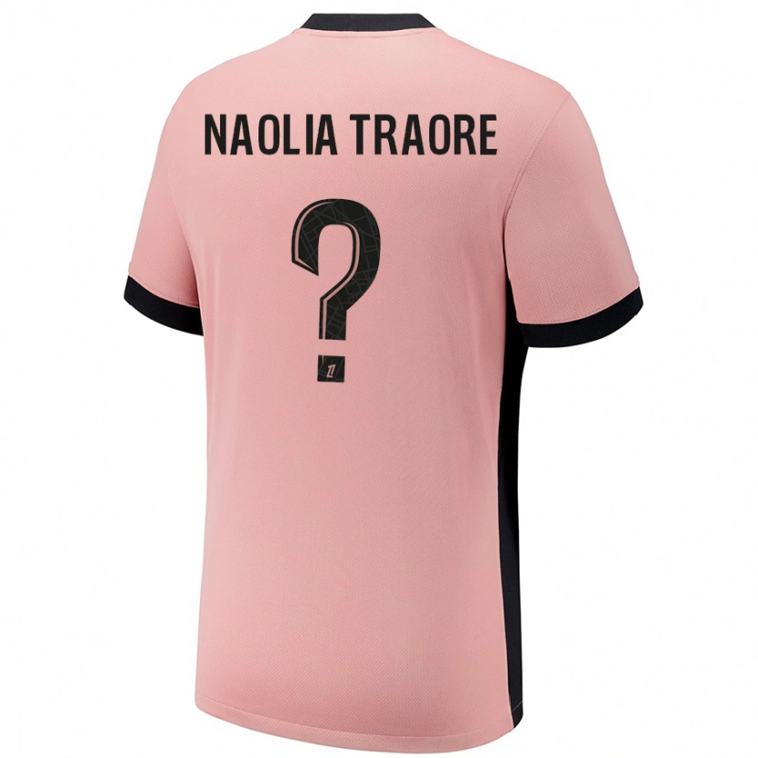 Danxen Dame Naolia Traore #0 Rust Rosa Tredje Sett Drakt Trøye 2024/25 Skjorter T-Skjorte