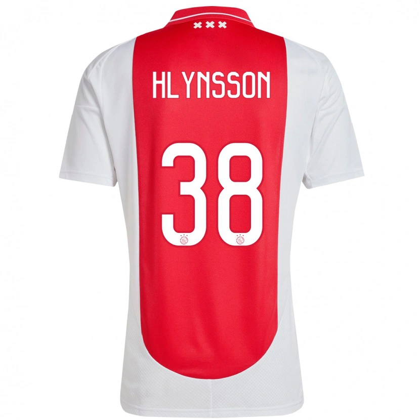 Danxen Barn Kristian Hlynsson #38 Rød Hvit Hjemmetrøye Drakt Trøye 2024/25 Skjorter T-Skjorte