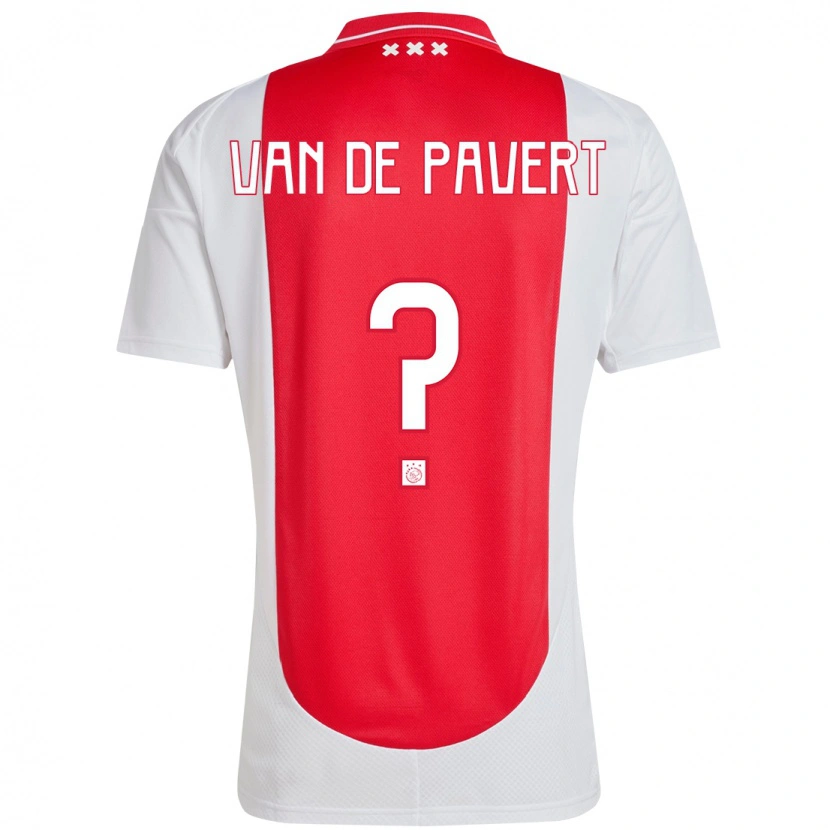 Danxen Barn Ryan Van De Pavert #0 Rød Hvit Hjemmetrøye Drakt Trøye 2024/25 Skjorter T-Skjorte