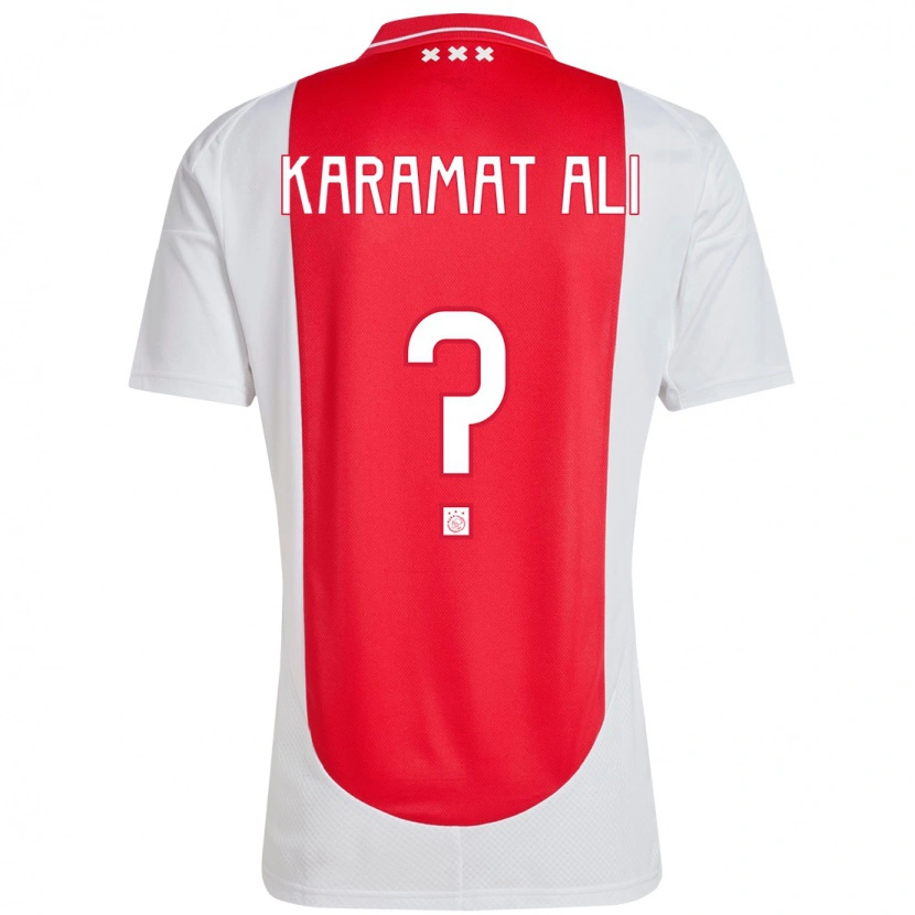 Danxen Barn Yaïr Karamat Ali #0 Rød Hvit Hjemmetrøye Drakt Trøye 2024/25 Skjorter T-Skjorte