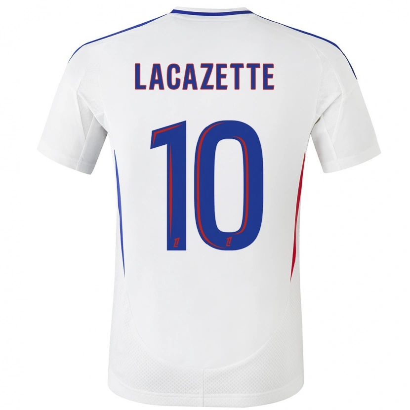 Danxen Barn Alexandre Lacazette #10 Hvit Blå Hjemmetrøye Drakt Trøye 2024/25 Skjorter T-Skjorte