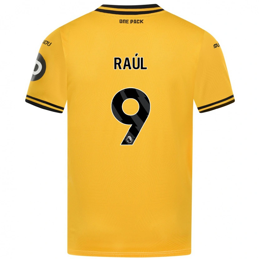 Danxen Barn Raul Jimenez #9 Gul Hjemmetrøye Drakt Trøye 2024/25 Skjorter T-Skjorte