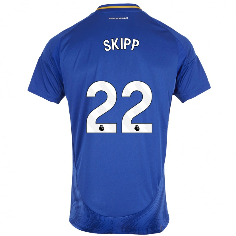 Danxen Barn Oliver Skipp #22 Blå Hvit Hjemmetrøye Drakt Trøye 2024/25 Skjorter T-Skjorte