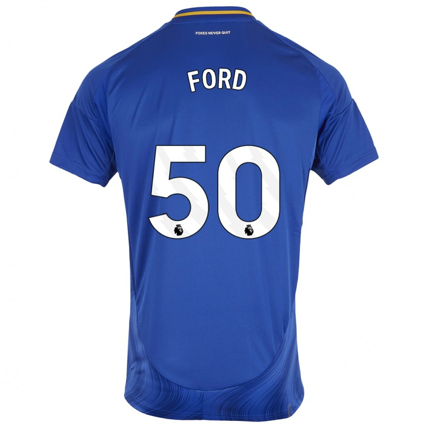Danxen Barn Harvey Godsmark-Ford #50 Blå Hvit Hjemmetrøye Drakt Trøye 2024/25 Skjorter T-Skjorte
