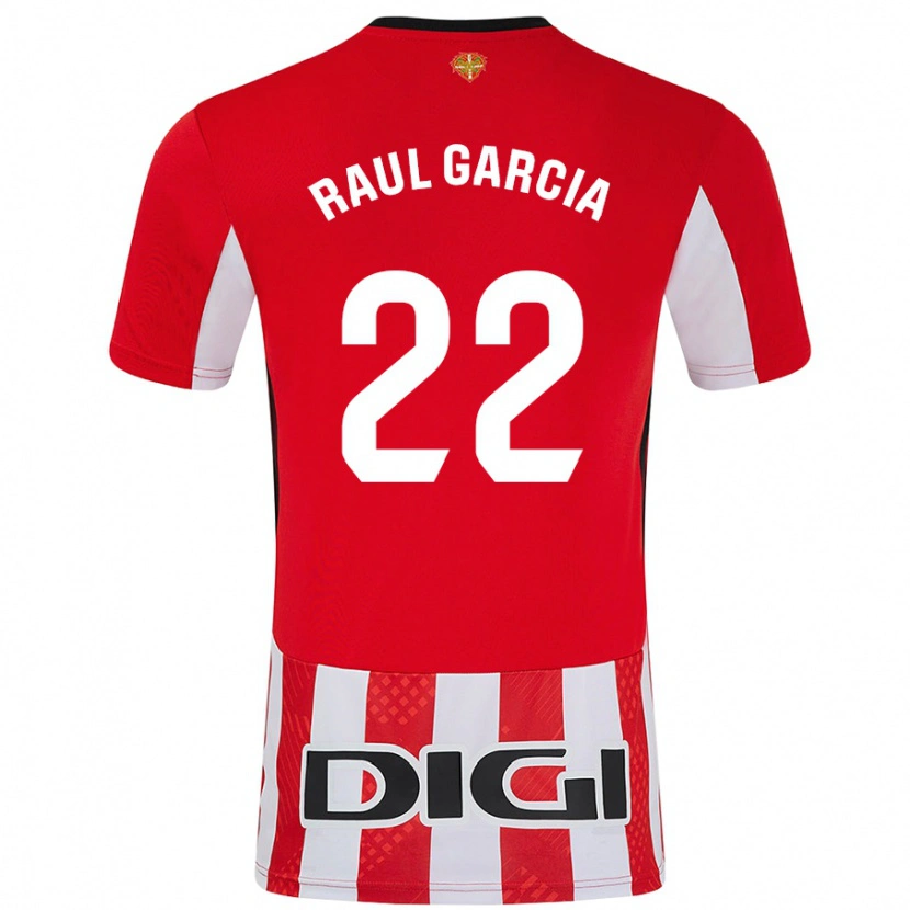 Danxen Barn Raúl García #22 Rød Hvit Hjemmetrøye Drakt Trøye 2024/25 Skjorter T-Skjorte