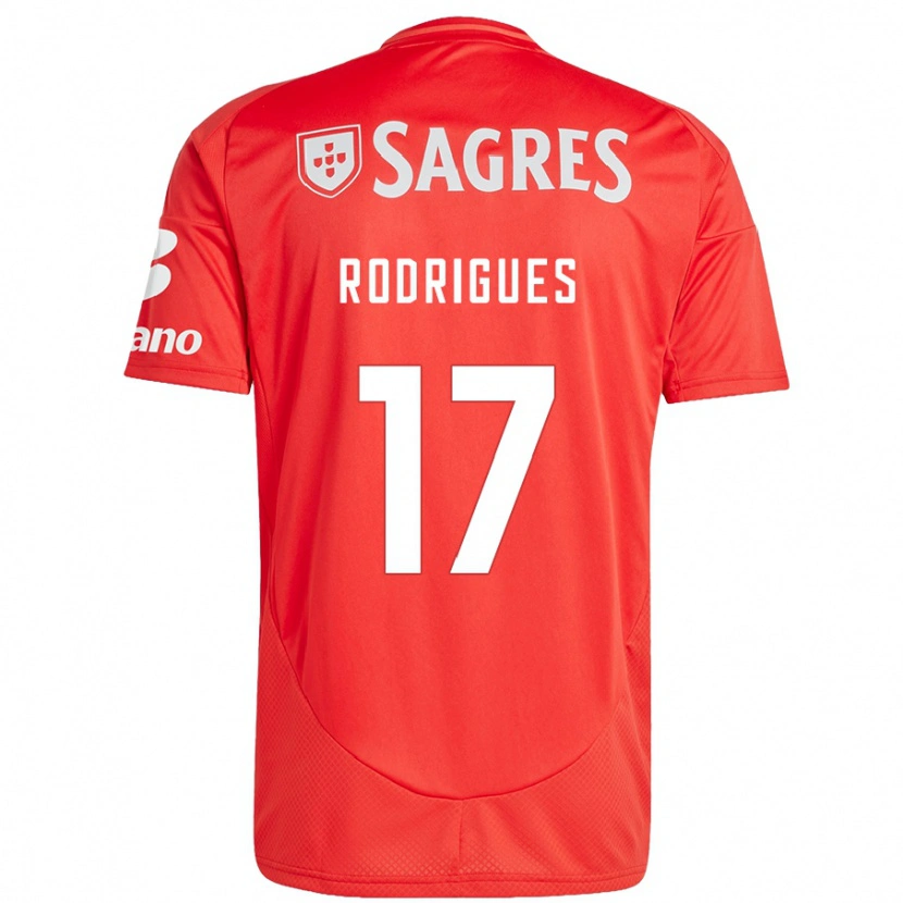 Danxen Barn Tiago Rodrigues #17 Rød Hvit Hjemmetrøye Drakt Trøye 2024/25 Skjorter T-Skjorte