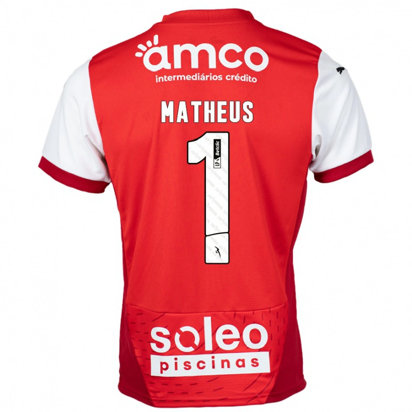 Danxen Barn Matheus #1 Rød Hvit Hjemmetrøye Drakt Trøye 2024/25 Skjorter T-Skjorte