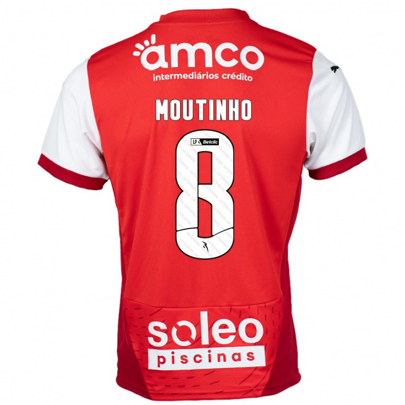 Danxen Barn João Moutinho #8 Rød Hvit Hjemmetrøye Drakt Trøye 2024/25 Skjorter T-Skjorte