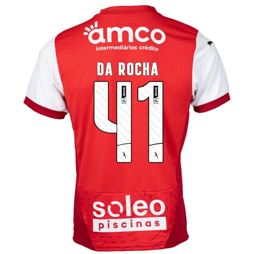Danxen Barn Yanis Da Rocha #41 Rød Hvit Hjemmetrøye Drakt Trøye 2024/25 Skjorter T-Skjorte