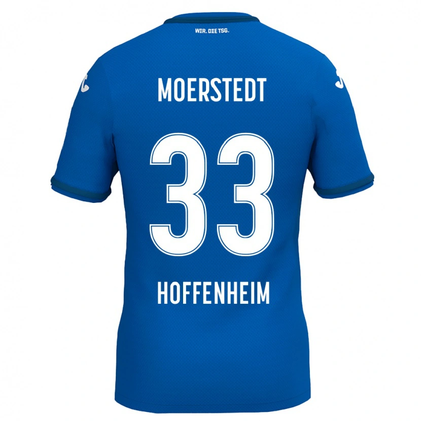 Danxen Barn Max Moerstedt #33 Kongeblå Hjemmetrøye Drakt Trøye 2024/25 Skjorter T-Skjorte