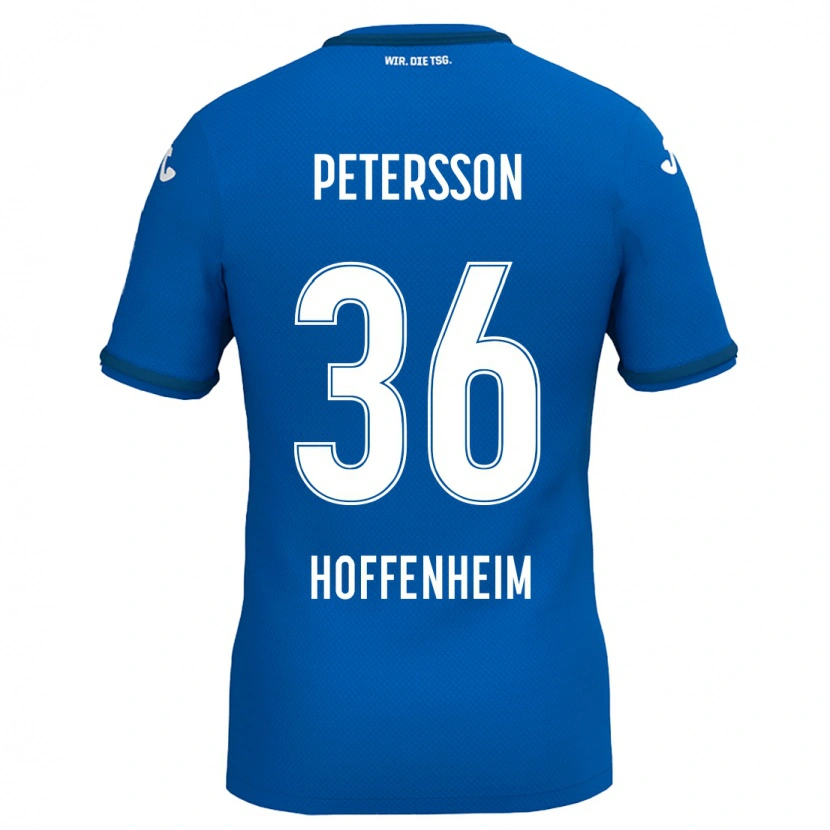 Danxen Barn Lúkas Petersson #36 Kongeblå Hjemmetrøye Drakt Trøye 2024/25 Skjorter T-Skjorte