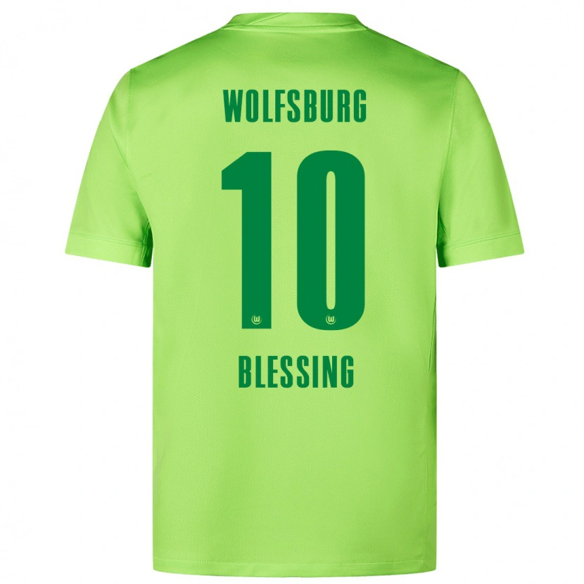Danxen Barn Èlisée Blessing #10 Fluorescerende Grønn Hjemmetrøye Drakt Trøye 2024/25 Skjorter T-Skjorte