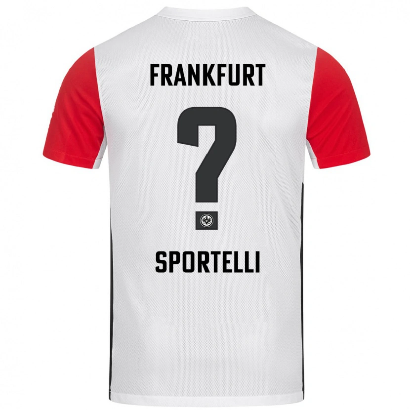 Danxen Barn Flavio Sportelli #0 Hvit Rød Hjemmetrøye Drakt Trøye 2024/25 Skjorter T-Skjorte