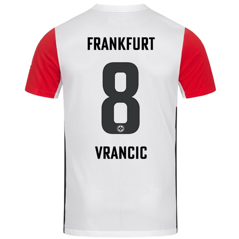 Danxen Barn Mario Vrancic #8 Hvit Rød Hjemmetrøye Drakt Trøye 2024/25 Skjorter T-Skjorte