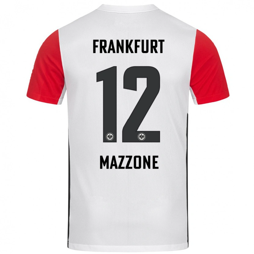 Danxen Barn Matteo Mazzone #12 Hvit Rød Hjemmetrøye Drakt Trøye 2024/25 Skjorter T-Skjorte