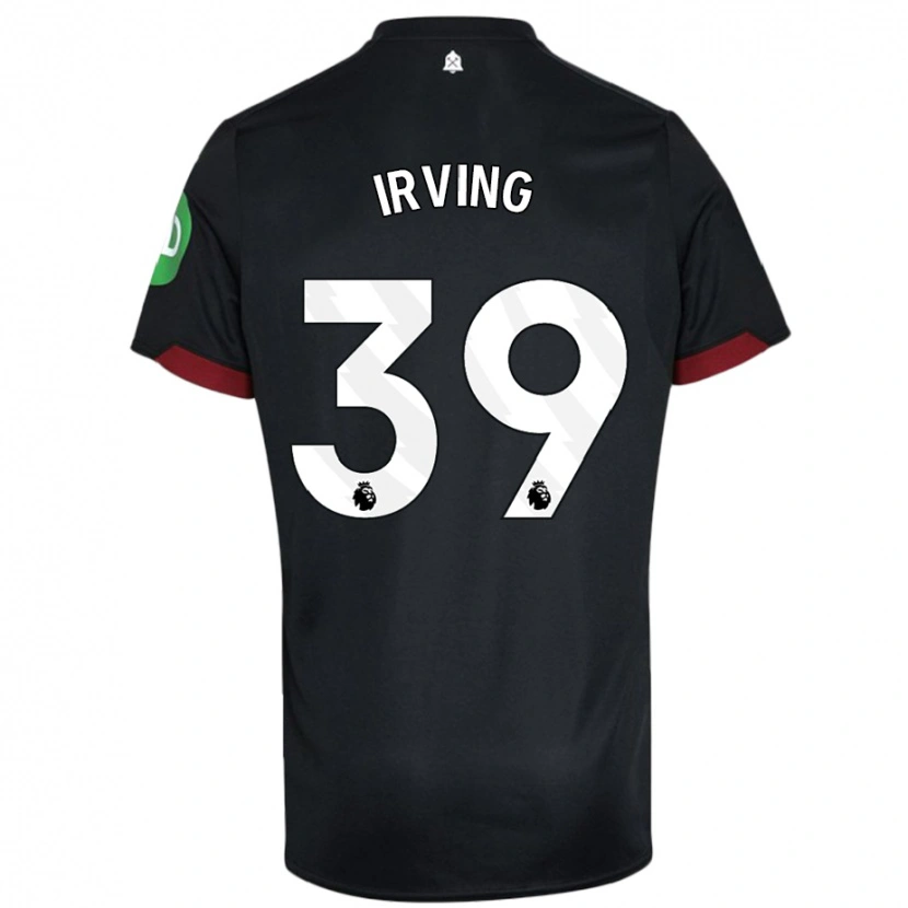 Danxen Barn Andy Irving #39 Svart Hvit Bortetrøye Drakt Trøye 2024/25 Skjorter T-Skjorte