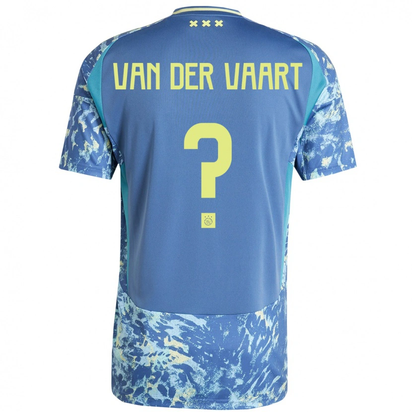 Danxen Barn Damian Van Der Vaart #0 Grå Blå Gul Bortetrøye Drakt Trøye 2024/25 Skjorter T-Skjorte