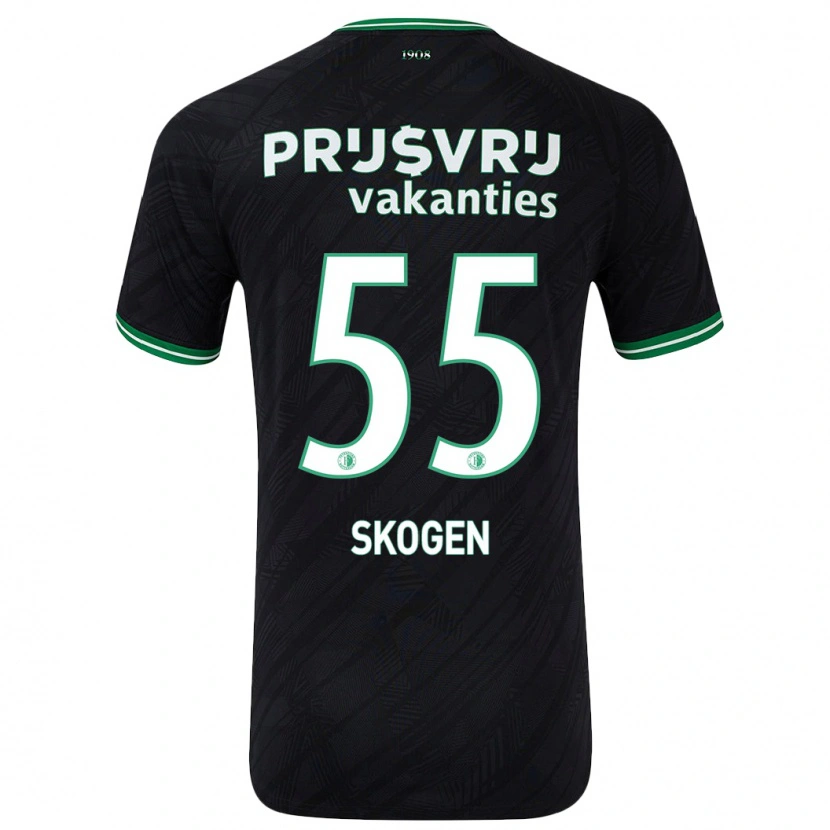Danxen Barn Sondre Skogen #55 Svart Grønn Bortetrøye Drakt Trøye 2024/25 Skjorter T-Skjorte