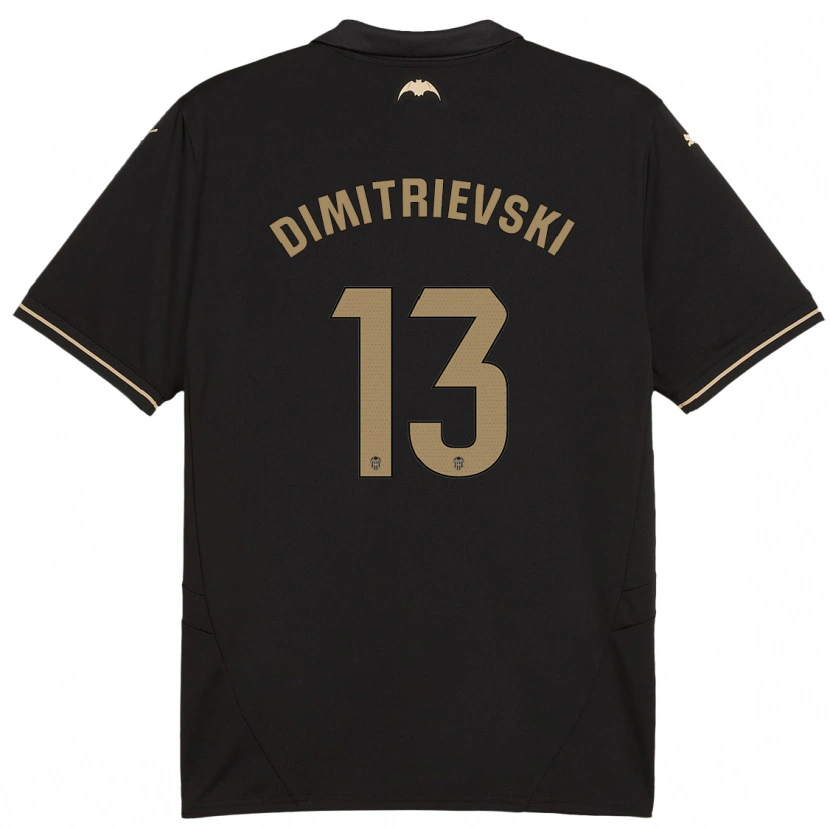 Danxen Barn Stole Dimitrievski #13 Svart Bortetrøye Drakt Trøye 2024/25 Skjorter T-Skjorte