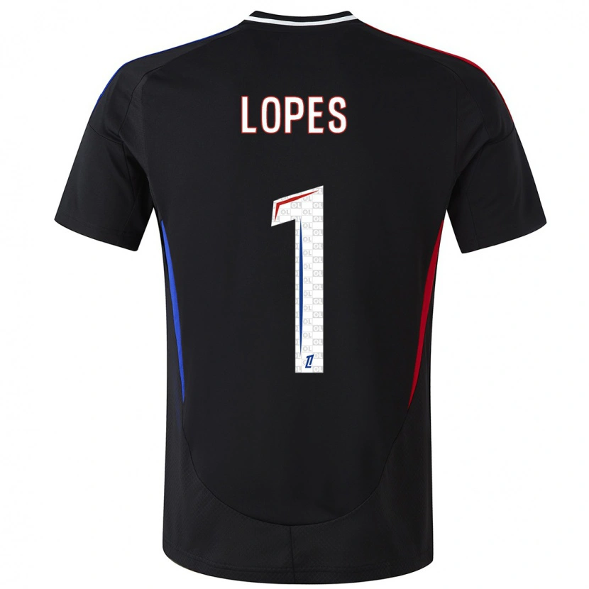 Danxen Barn Anthony Lopes #1 Svart Bortetrøye Drakt Trøye 2024/25 Skjorter T-Skjorte