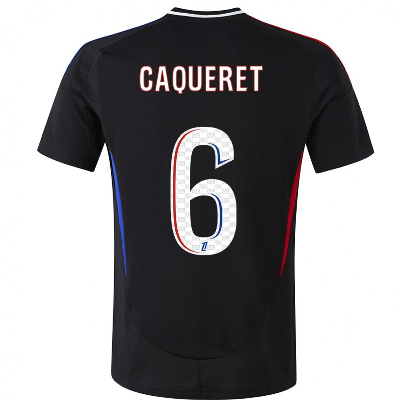 Danxen Barn Maxence Caqueret #6 Svart Bortetrøye Drakt Trøye 2024/25 Skjorter T-Skjorte
