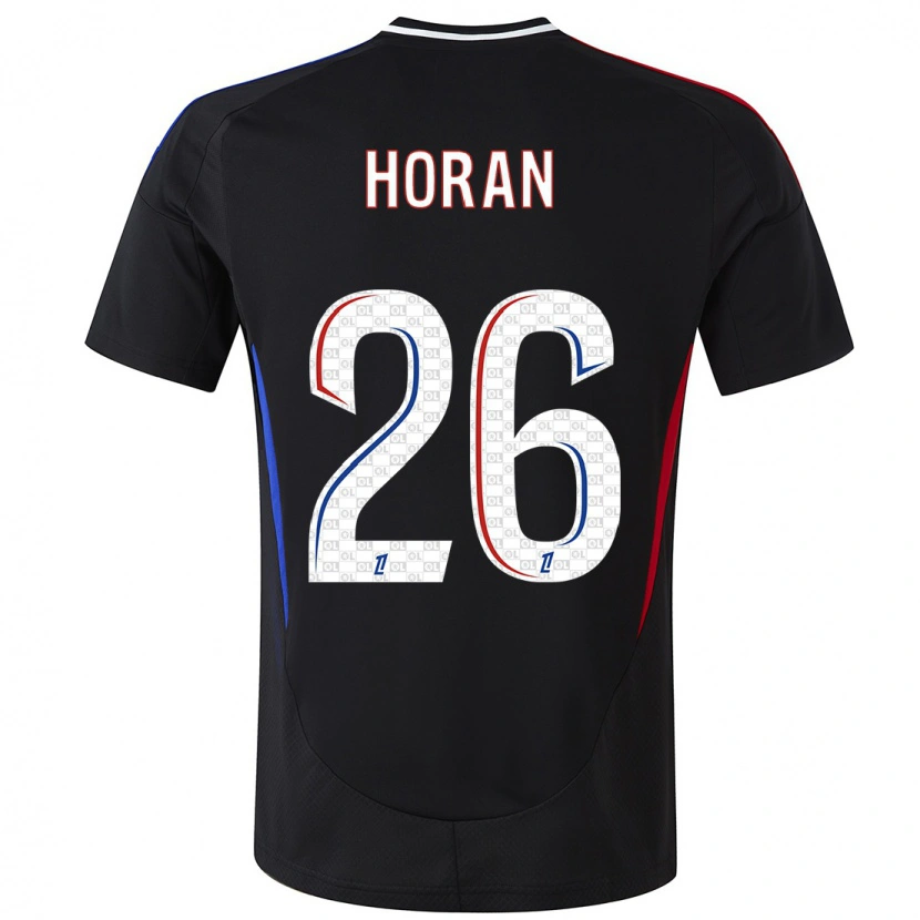 Danxen Barn Lindsey Horan #26 Svart Bortetrøye Drakt Trøye 2024/25 Skjorter T-Skjorte
