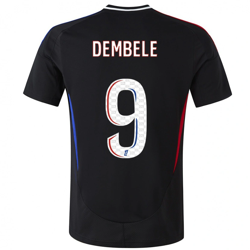 Danxen Barn Moussa Dembele #9 Svart Bortetrøye Drakt Trøye 2024/25 Skjorter T-Skjorte