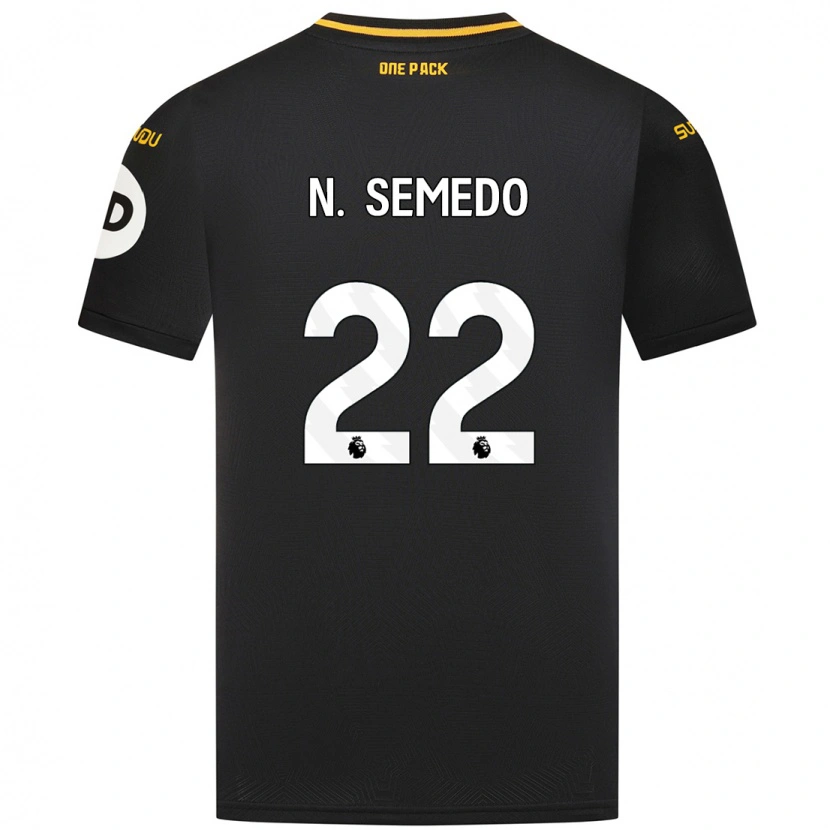 Danxen Barn Nélson Semedo #22 Svart Bortetrøye Drakt Trøye 2024/25 Skjorter T-Skjorte