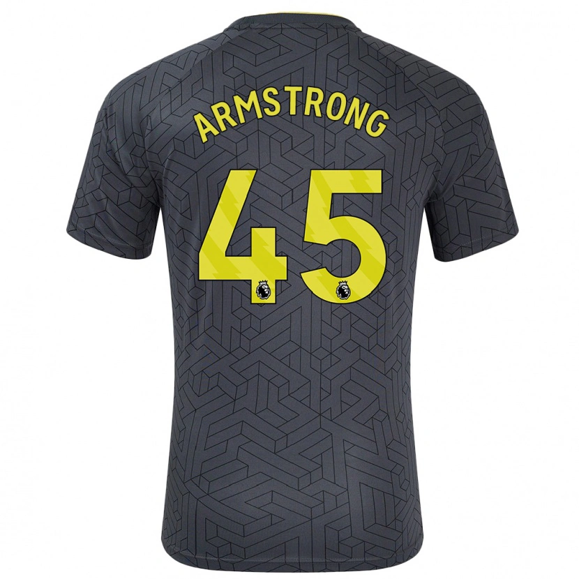 Danxen Barn Harrison Armstrong #45 Svart Gul Bortetrøye Drakt Trøye 2024/25 Skjorter T-Skjorte
